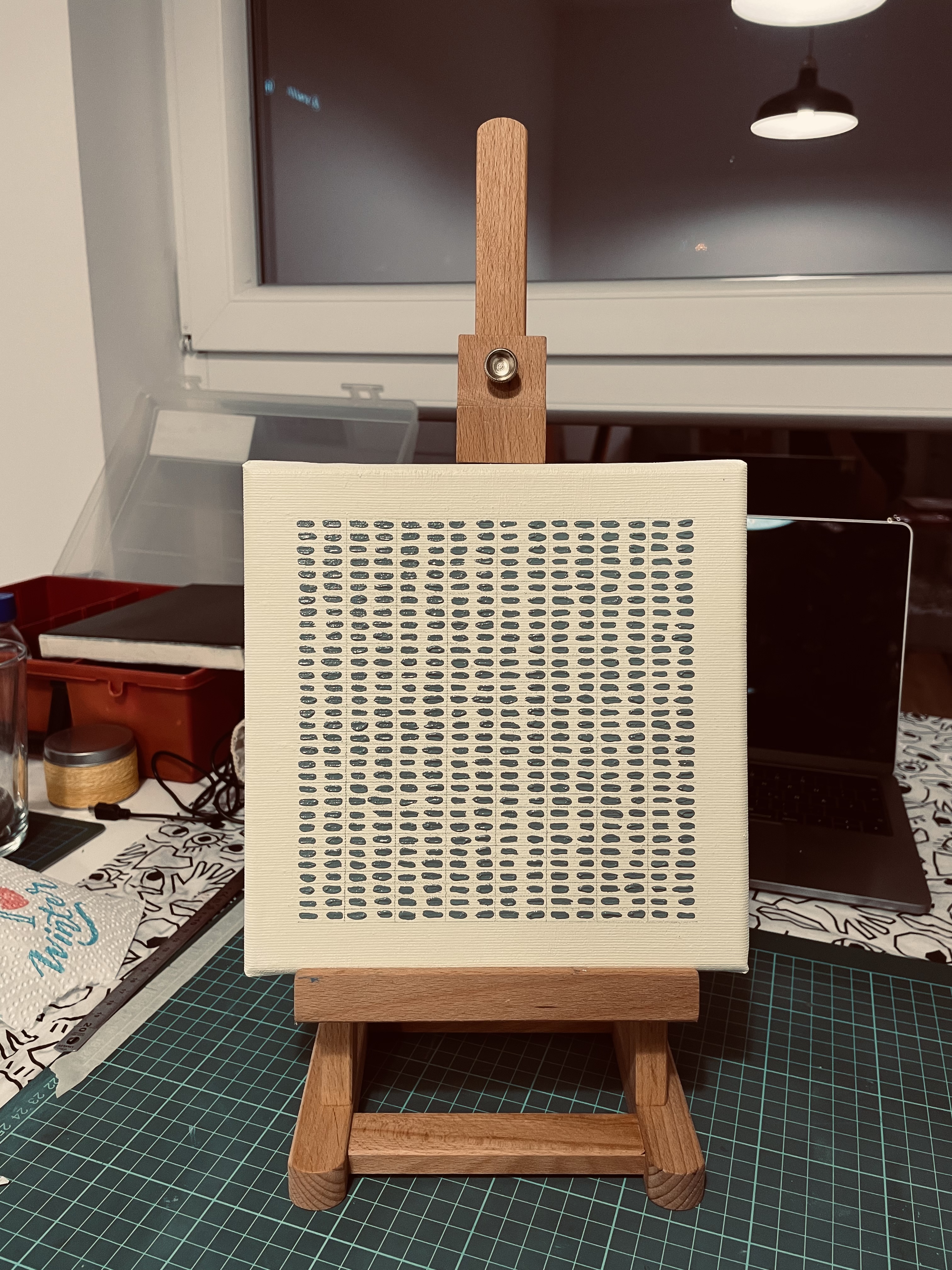 my Agnes Martin grid replica